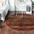 thumbnail image 1 of Unique Loom Saturn Collection Area Rug - Relay (7' 10" Round Burgundy/Cream), 1 of 6