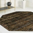 thumbnail image 1 of Unique Loom Saturn Collection Area Rug - Relay (8' Octagon Blue/Black), 1 of 7