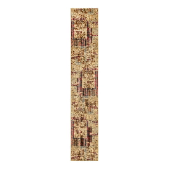 Unique Loom Saturn Collection Area Rug - Sky (2' 2" x 12' Runner Multi/Cream)
