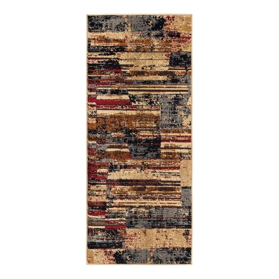 Unique Loom Saturn Collection Area Rug - Vue (2' 2" x 5' Runner Multi/Beige)