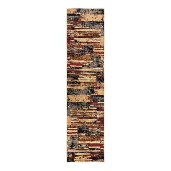 Unique Loom Saturn Collection Area Rug - Vue (2' 2" x 9' Runner Multi/Beige)