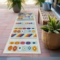 thumbnail image 1 of Unique Loom Aruba Outdoor Collection Area Rug - Savaneta (2' x 8' Runner Blue/Ivory), 1 of 7