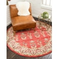 thumbnail image 1 of Unique Loom Savoy Fars Rug , 6' 1" x 6' 1" ,Red, 1 of 6