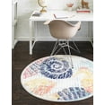 thumbnail image 1 of Unique Loom Ariel Collection Area Rug - Seahorse (7' Round Multi/Ivory), 1 of 7