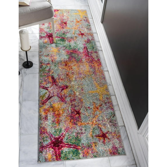 Unique Loom Seashore Positano Rug , 2' 7" x 10' 0" ,Multi