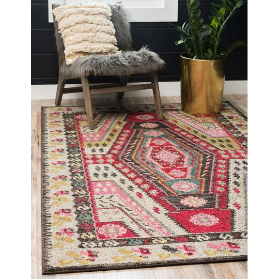 Unique Loom Sedona Collection Area Rug - Carlsbad (3' 3" x 5' 3" Rectangle Multi/Beige)