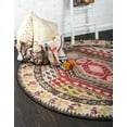 thumbnail image 1 of Unique Loom Sedona Collection Area Rug - Carlsbad (6' 1" Round Multi/Beige), 1 of 7