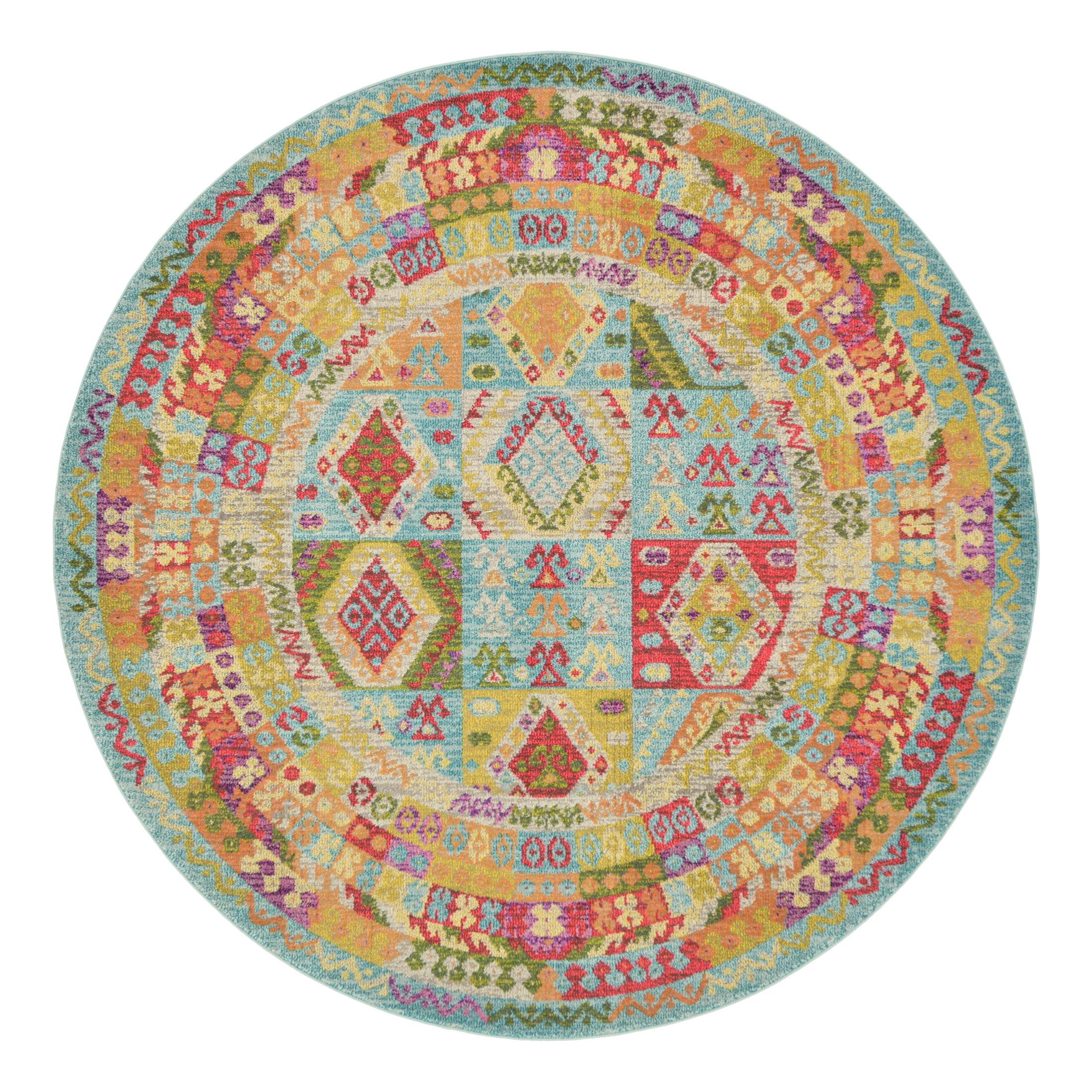 Unique Loom Sedona Collection Southwestern, Border, Over-Dyed