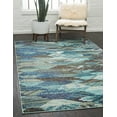 thumbnail image 1 of Unique Loom Rainier Sedona Rug, Blue (4' 0 x 6' 0), 1 of 7