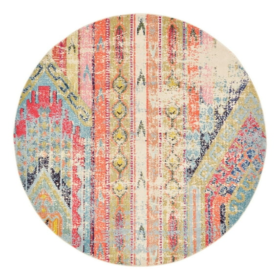 Unique Loom Sedona Collection Area Rug - Yosemite (8' Round Multi/Blue)