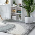 thumbnail image 1 of Unique Loom Soft Touch Shag Collection Area Rug - Selin (7' 10" x 10' Rectangle Sage Green/Gray), 1 of 6