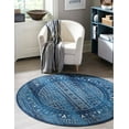thumbnail image 1 of Unique Loom Sequoia District Rug , 7' 11" x 7' 11" ,Blue, 1 of 8