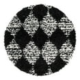 thumbnail image 1 of Unique Loom Serenity Shag Collection Area Rug - Soufriere (3' 3" Round Black and White), 1 of 11
