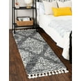 thumbnail image 1 of Unique Loom Serenity Shag Collection Area Rug - Walcott (2' x 6' Runner Gray/Ivory), 1 of 11