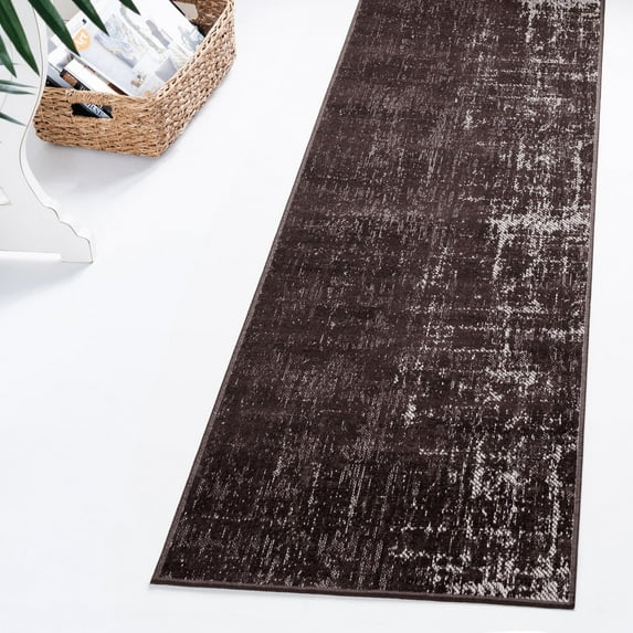 Unique Loom Valencia Collection Area Rug - Seville (2' 7" x 10' Runner Charcoal/Ivory)