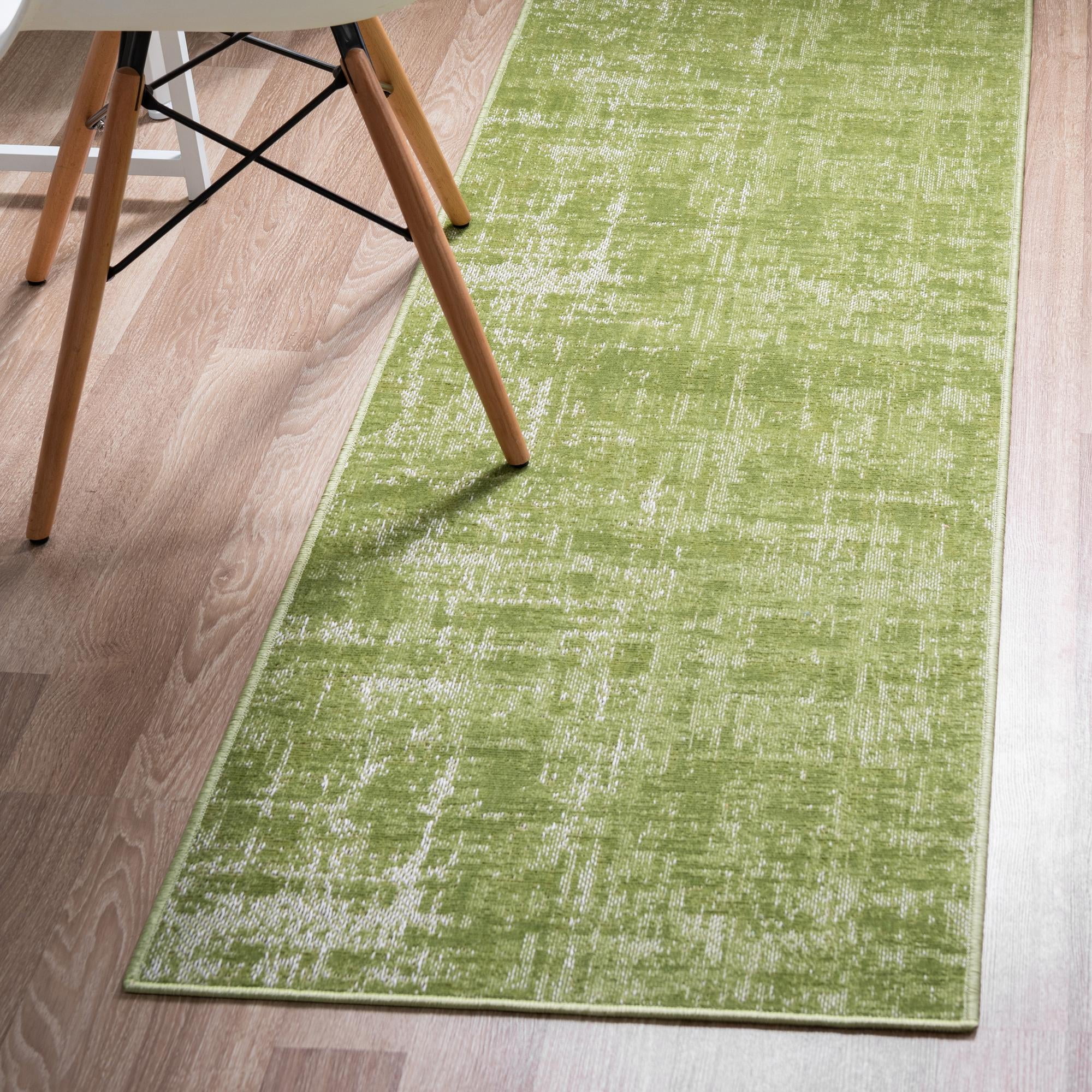 Unique Loom Valencia Collection Area Rug - Seville (2' x 6' 1" Runner Green/Ivory)