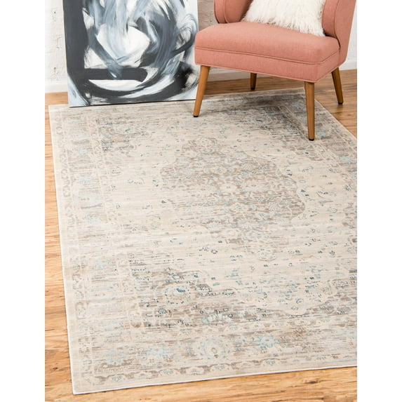 Unique Loom Shadow Paris Rug , 8' 0" x 10' 0" ,Dark Gray