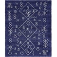 thumbnail image 1 of Unique Loom Shag Geometric Modern Area Rug, Blue/White,60"x7", 1 of 1