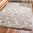 thumbnail image 1 of Unique Loom Rabat Shag Collection Area Rug (8' x 10' Rectangle Beige/Ivory), 1 of 6
