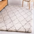 thumbnail image 1 of Unique Loom Rabat Shag Collection Area Rug (4' x 6' Rectangle White/Gray), 1 of 6