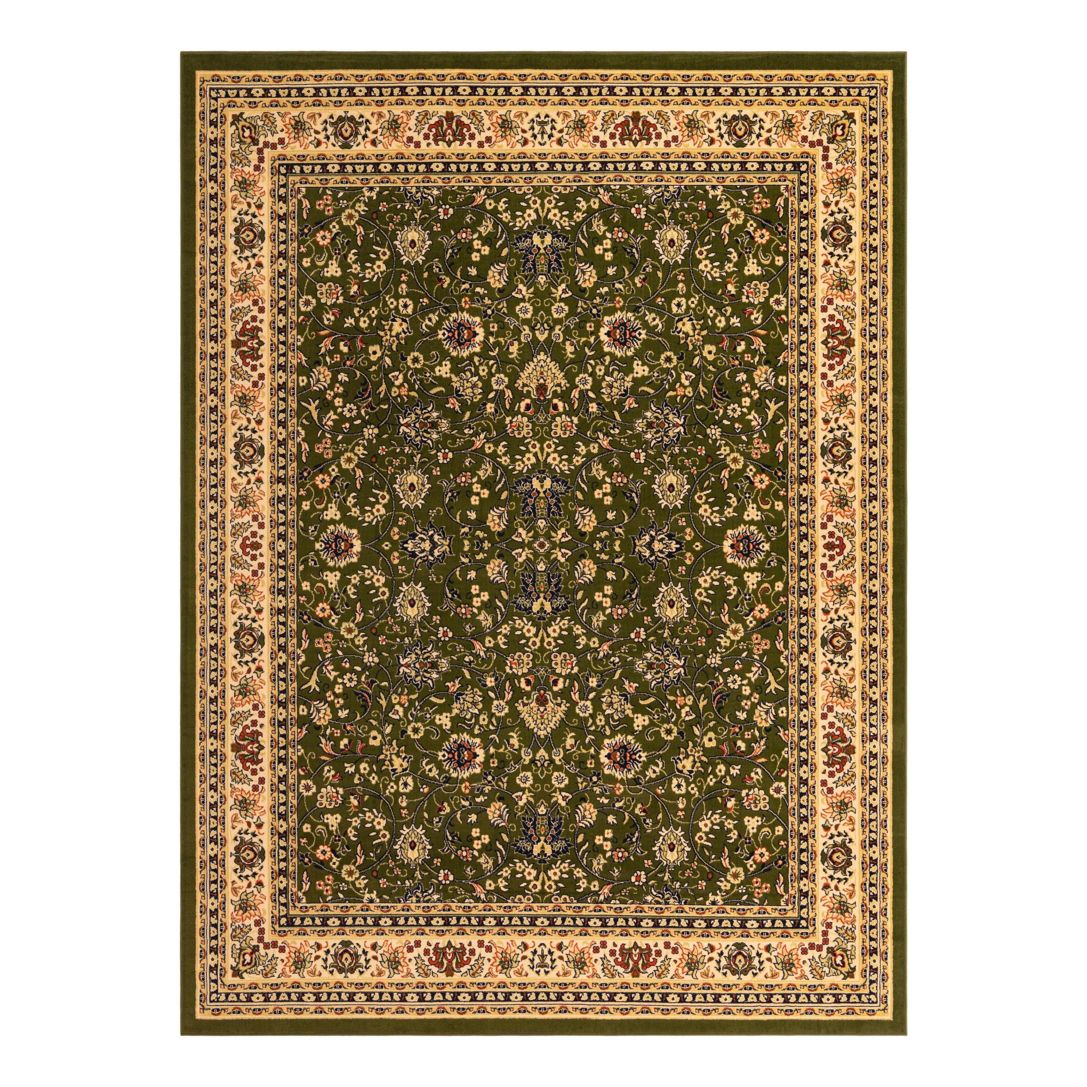 Reversible Easy Care Green Synthetic 8' x 10' Area Rug