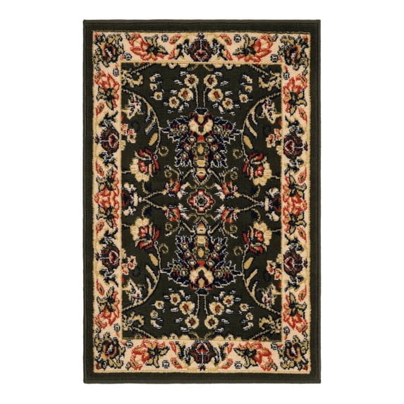Unique Loom Sialk Hill Collection Area Rug - Washington (2' x 3' 1" Rectangle Green/Hunter Green)