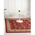 thumbnail image 1 of Unique Loom Sialk Hill Collection Area Rug - Washington (5' Square Burgundy/Cream) Floral Traditional Perfect For Living Room Bed Room Dining Room Office, 1 of 9