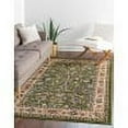 thumbnail image 1 of Unique Loom Sialk Hill Collection Area Rug - Washington (7' 10" x 10' Rectangle Green/Hunter Green) Floral Traditional Perfect For Living Room Bed Room Dining Room Office, 1 of 8