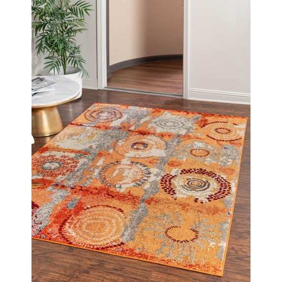 Unique Loom Sierra Estrella Rug , 8' 0" x 11' 0" ,Orange