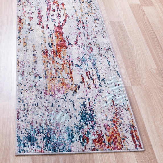 Unique Loom Starlight Collection Area Rug - Sirius (2' 2" x 6' 1" Runner Gray/Beige)
