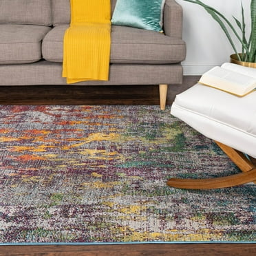 Unique Loom Starlight Collection Area Rug - Sirius (8' x 10' Rectangle Multi/Blue)