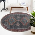 thumbnail image 1 of Unique Loom Sisu Collection Area Rug - Mizoram (3' 3" Round Charcoal and Gray/Brown), 1 of 7