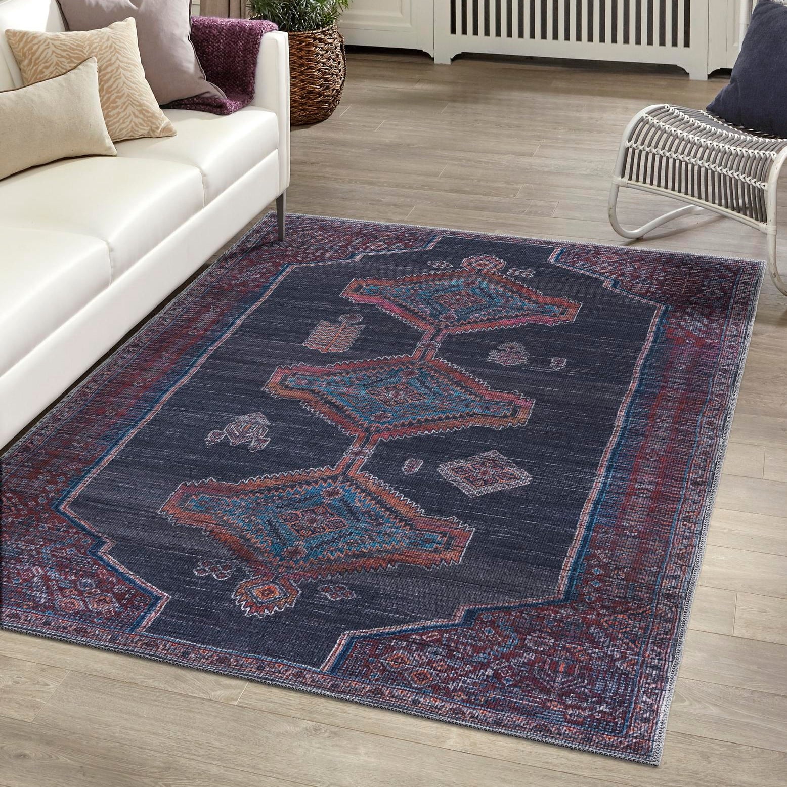 ★良品★SUBRINA RUSTY143㎝ × union rsize S/M Unique Loom Sisu Collection Area Rug - Mizoram (7' 3