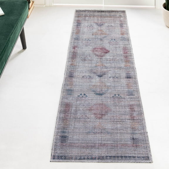Unique Loom Sisu Collection Area Rug - Kerala (2' x 5' Runner Sandy and Ivory/Brown)