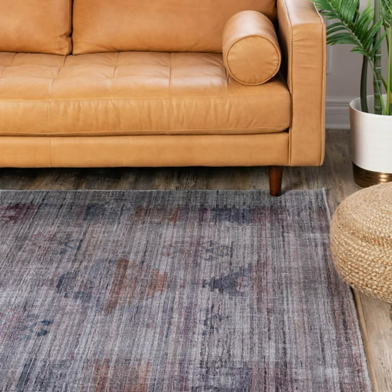 Unique Loom Sisu Collection Area Rug - Kerala (5' 11" x 9' Rectangle Sandy and Ivory/Brown)