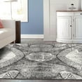 thumbnail image 1 of Unique Loom Sofia Collection Area Rug - Albert (7' 10" Square Dark Gray/Gray), 1 of 7