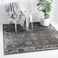 thumbnail image 1 of Unique Loom Sofia Collection Area Rug - Casino (6' 1" Square Dark Gray/Ivory), 1 of 10