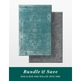thumbnail image 1 of Unique Loom Sofia Collection Area Rug - Casino Bundle (5' 3" x 8' Rectangle Turquoise/Ivory), 1 of 9