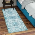thumbnail image 1 of Unique Loom Sofia Collection Area Rug - Grace (3' 3" x 19' 8" Runner Turquoise/Ivory), 1 of 7