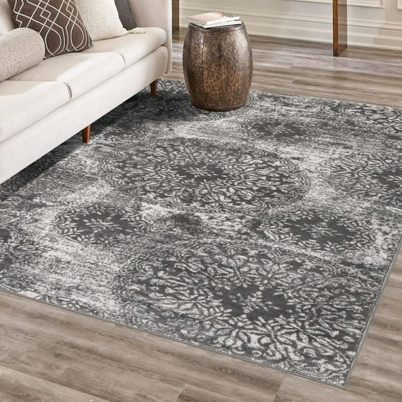 Unique Loom Sofia Collection Area Rug - Grand (2' 2" x 3' 1" Rectangle Gray/Ivory)