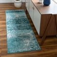 thumbnail image 1 of Unique Loom Sofia Collection Area Rug - Grand (2' x 9' 10" Runner Turquoise/Ivory), 1 of 7