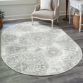 thumbnail image 1 of Unique Loom Sofia Collection Area Rug - Grand (5' 3" x 8' Oval Light Gray/Ivory), 1 of 6