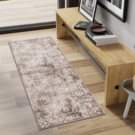 Unique Loom Sofia Collection Area Rug - Larvotto (2' x 13' 1" Runner Brown/Beige)