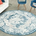 thumbnail image 1 of Unique Loom Sofia Collection Area Rug - Salle Garnier (10' Round Blue/Ivory), 1 of 7