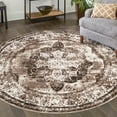 thumbnail image 1 of Unique Loom Sofia Collection Area Rug - Salle Garnier (10' Round Light Brown/Ivory), 1 of 6