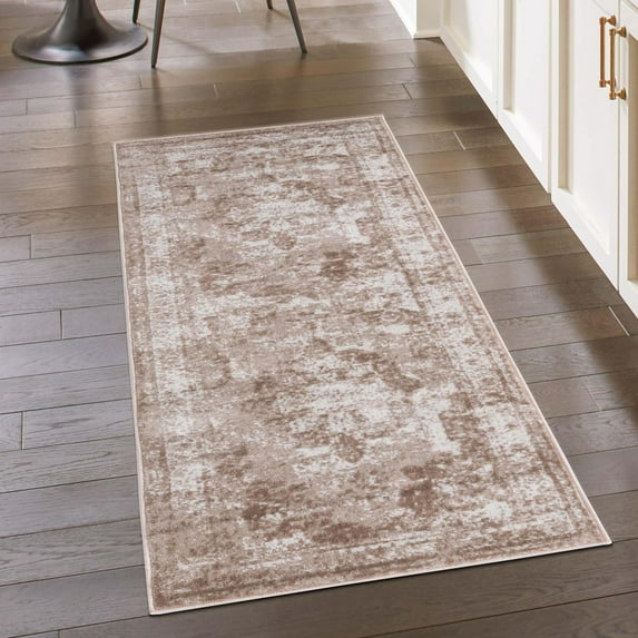 Unique Loom Sofia Collection Area Rug - Salle Garnier (2' 7" x 12' Runner Beige/Ivory)