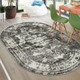 thumbnail image 1 of Unique Loom Sofia Collection Area Rug - Salle Garnier (2' x 3' 1" Oval Gray/Ivory), 1 of 6
