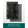 thumbnail image 1 of Unique Loom Sofia Collection - Casino Area Rug / Rug Pad Bundle (5' 3" x 8' Rectangle Black/Gray), 1 of 9