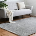 thumbnail image 1 of Unique Loom Soft Solid Shag Collection Area Rug - Aras (5' 1" x 8' Rectangle Cloud Gray), 1 of 6