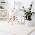 thumbnail image 1 of Unique Loom Soft Solid Shag Collection Area Rug - Aras (6' 1" x 9' Rectangle White), 1 of 7